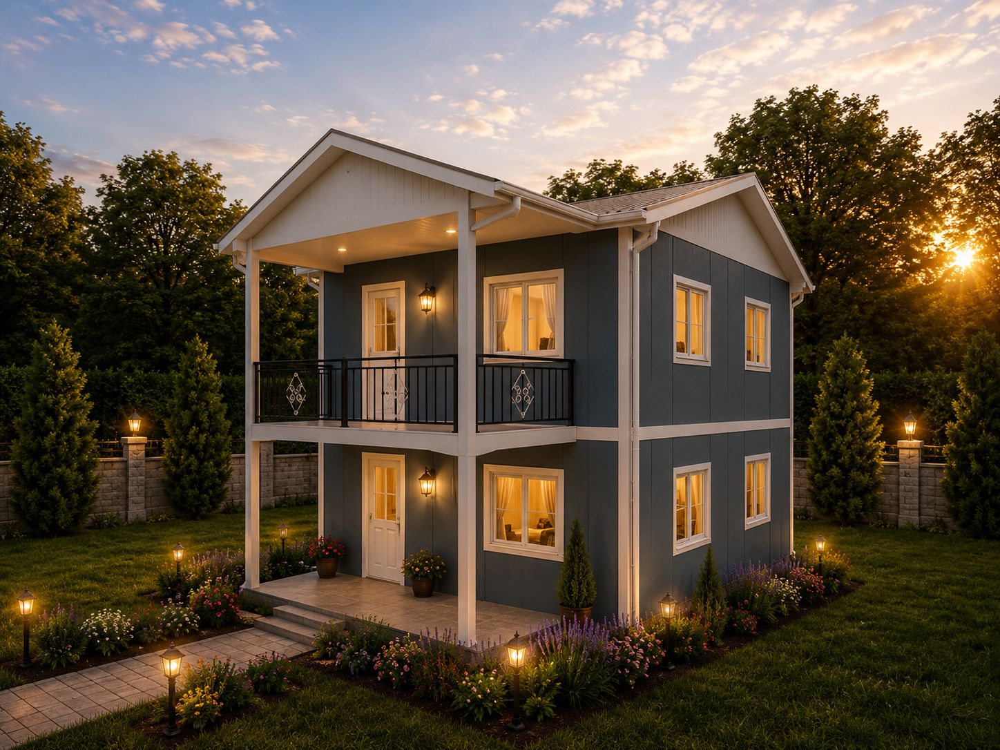 108m² İki Katlı Prefabrik Ev